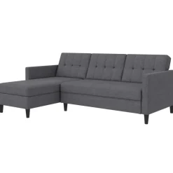 Hartford - 3-zits hoekslaapbank in grijs stof