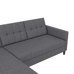 Hartford - 3-zits hoekslaapbank in grijs stof