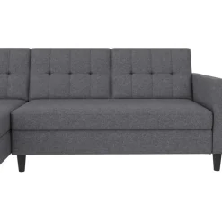 Hartford - 3-zits hoekslaapbank in grijs stof