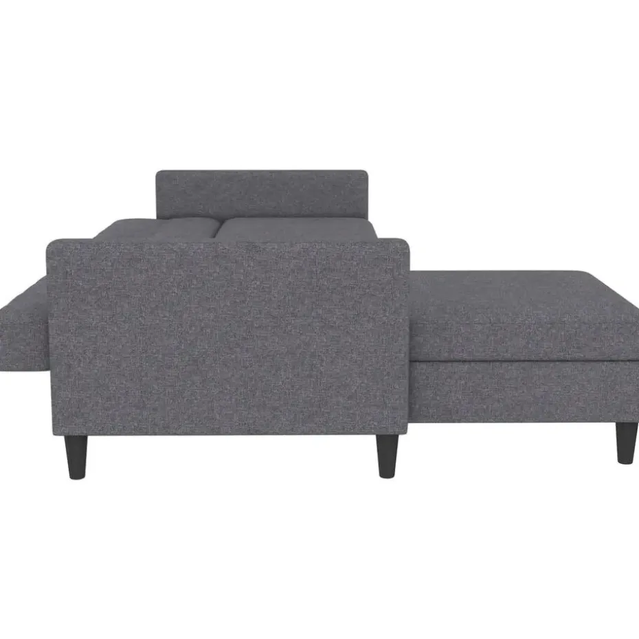Hartford - 3-zits hoekslaapbank in grijs stof
