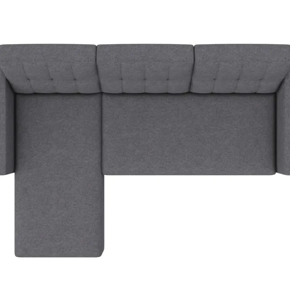 Hartford - 3-zits hoekslaapbank in grijs stof