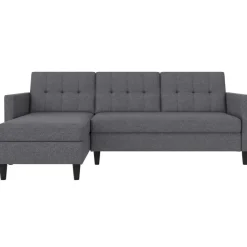 Hartford - 3-zits hoekslaapbank in grijs stof