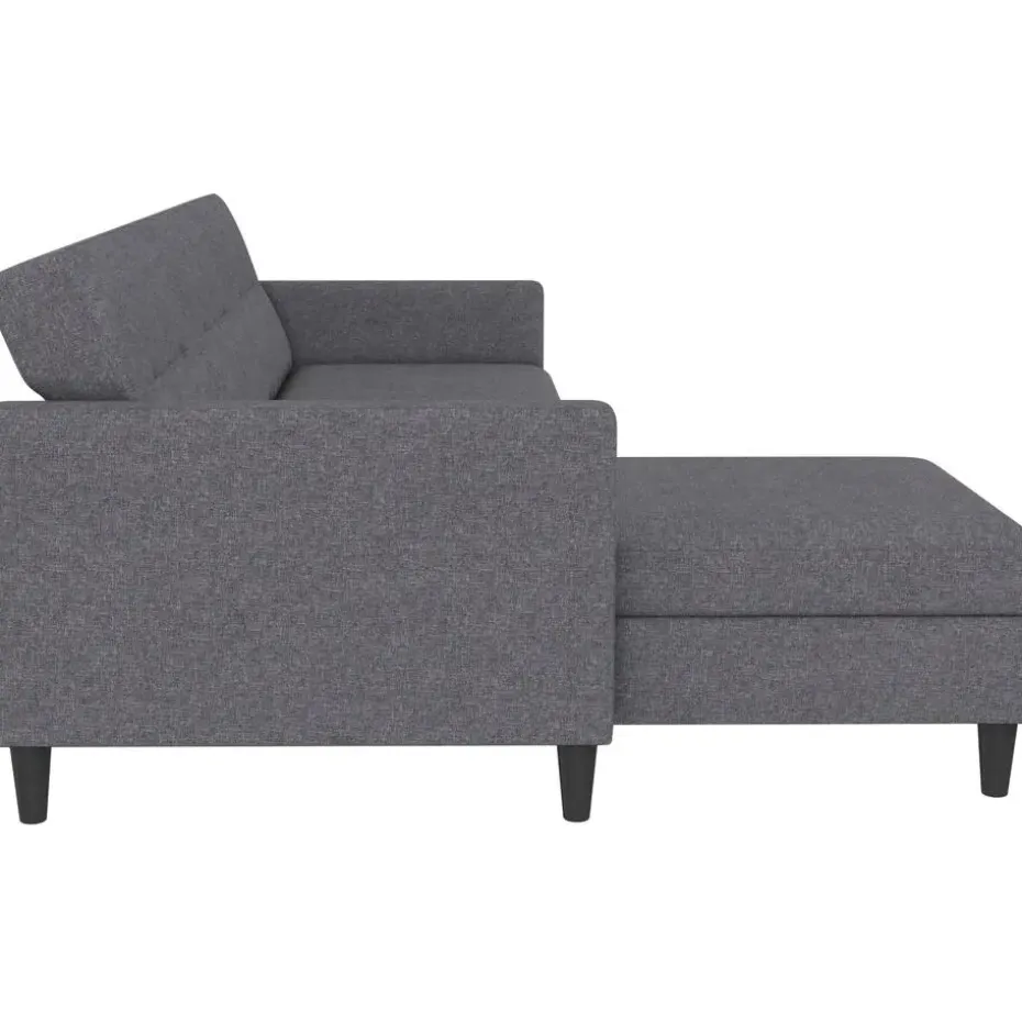 Hartford - 3-zits hoekslaapbank in grijs stof