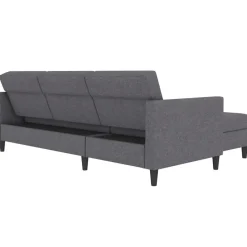 Hartford - 3-zits hoekslaapbank in grijs stof