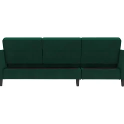 Hartford - 3-zits hoekslaapbank in donkergroen stof