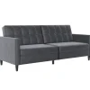 Hartford - 3-zits slaapbank in antraciet fluweel