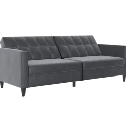 Hartford - 3-zits slaapbank in antraciet fluweel