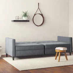 Hartford - 3-zits slaapbank in antraciet fluweel