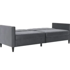 Hartford - 3-zits slaapbank in antraciet fluweel