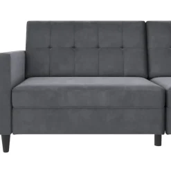 Hartford - 3-zits slaapbank in antraciet fluweel