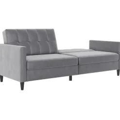 Hartford - 3-zits slaapbank in grijs fluweel