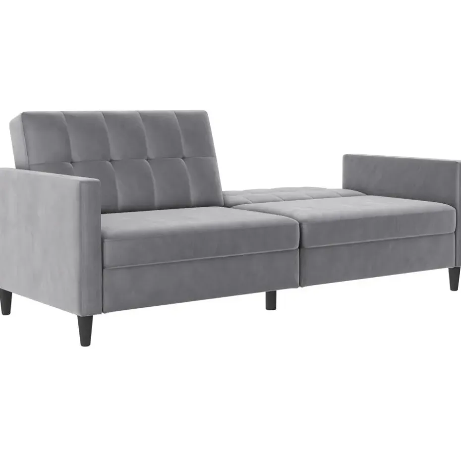 Hartford - 3-zits slaapbank in grijs fluweel