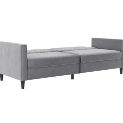 Hartford - 3-zits slaapbank in grijs fluweel