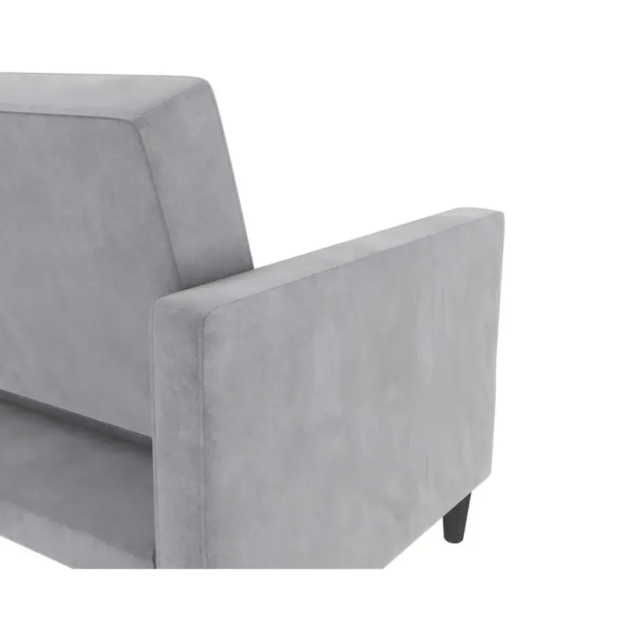 Hartford - 3-zits slaapbank in grijs fluweel