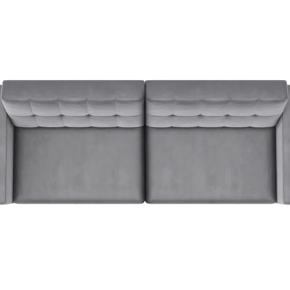 Hartford - 3-zits slaapbank in grijs fluweel