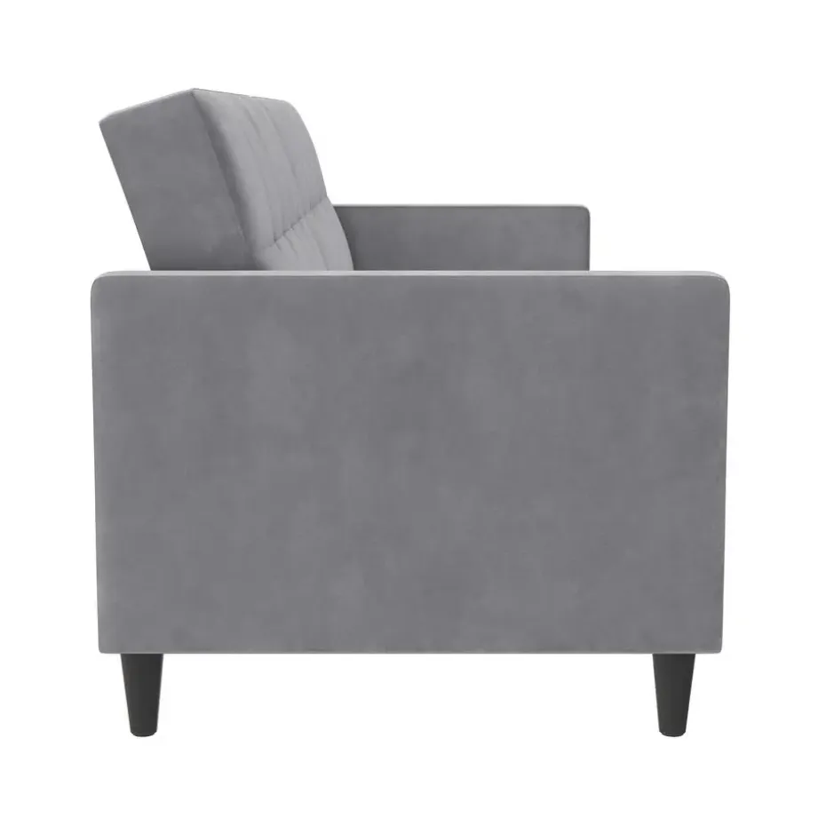 Hartford - 3-zits slaapbank in grijs fluweel