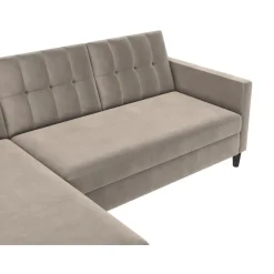 Hartford - 3-zits slaapbank in taupe fluweel