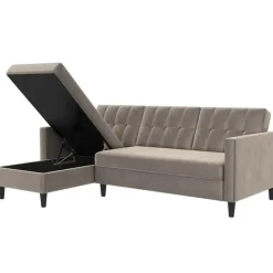 Hartford - 3-zits slaapbank in taupe fluweel