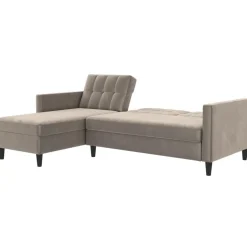 Hartford - 3-zits slaapbank in taupe fluweel