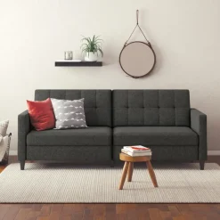 Hartford - 3-zits slaapbank in antraciet stof