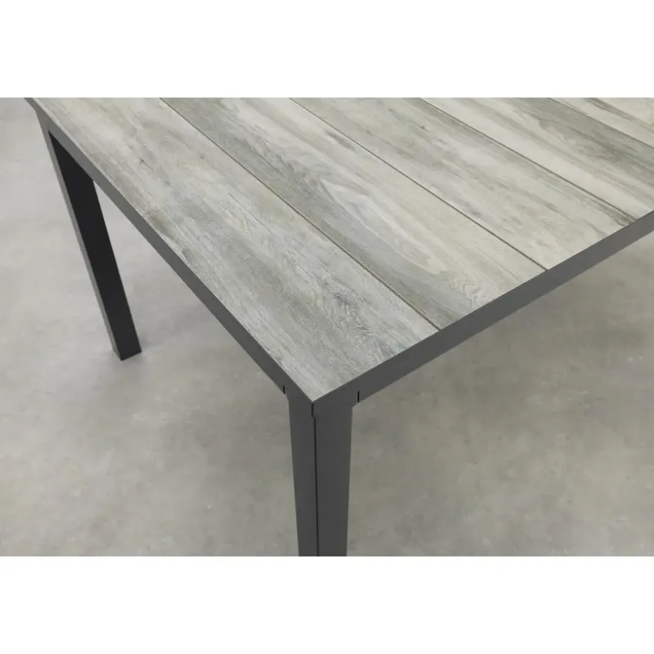 Hartman Comino dining tuintafel 163x105 cm. - Keramiek/Grijs
