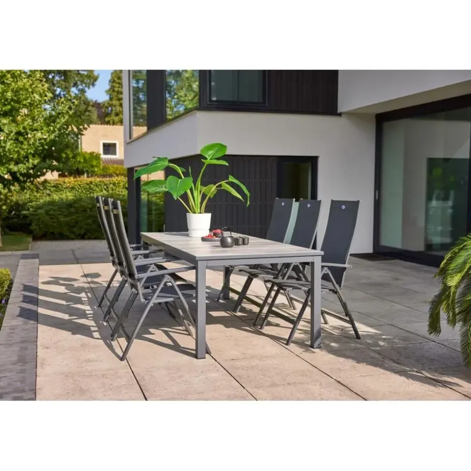 Hartman Comino dining tuintafel 223x105 cm. - Keramiek/Grijs