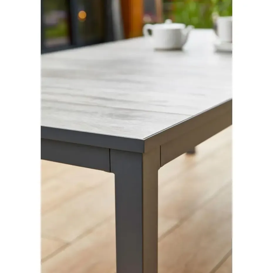 Hartman Comino dining tuintafel 223x105 cm. - Keramiek/Grijs