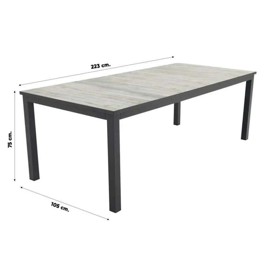Hartman Napoli/Comino verstelbare tuinset (7-delig) - 223x105 cm