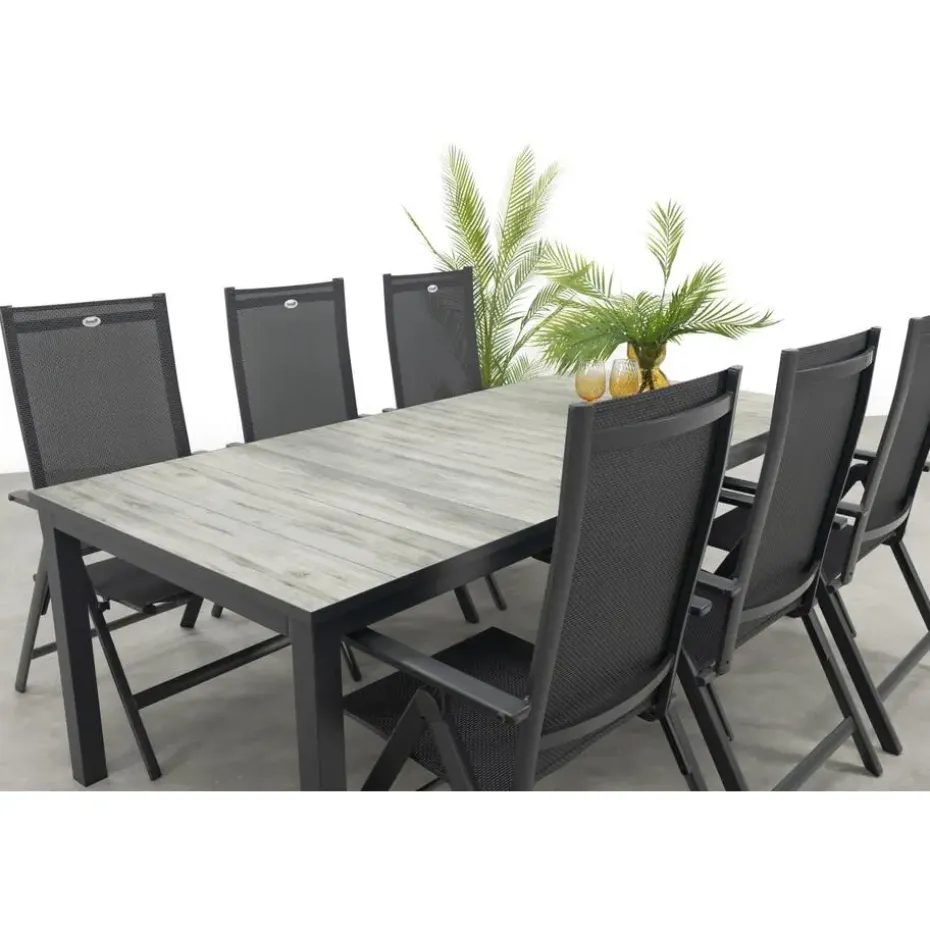 Hartman Napoli/Comino verstelbare tuinset (7-delig) - 223x105 cm