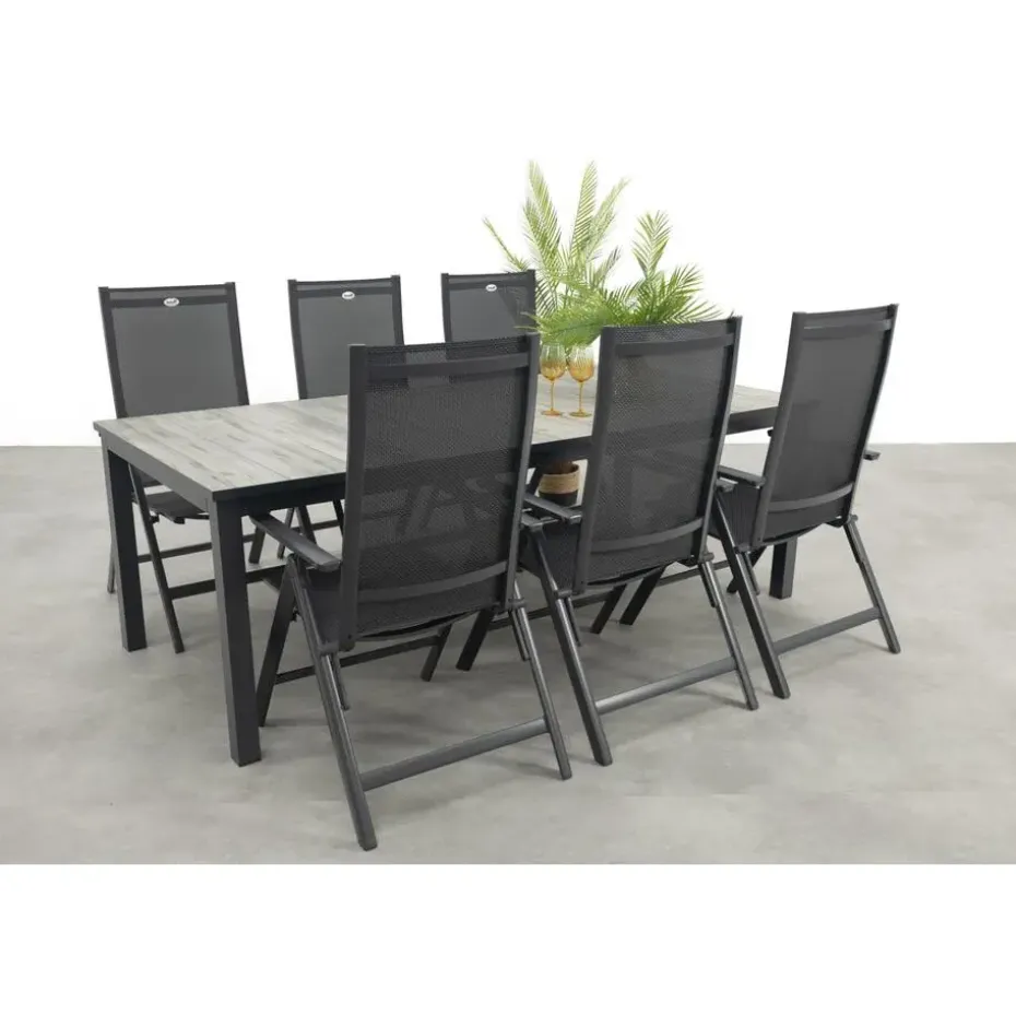 Hartman Napoli/Comino verstelbare tuinset (7-delig) - 223x105 cm