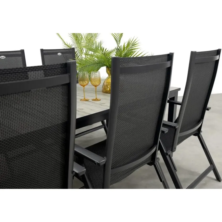 Hartman Napoli/Comino verstelbare tuinset (7-delig) - 223x105 cm