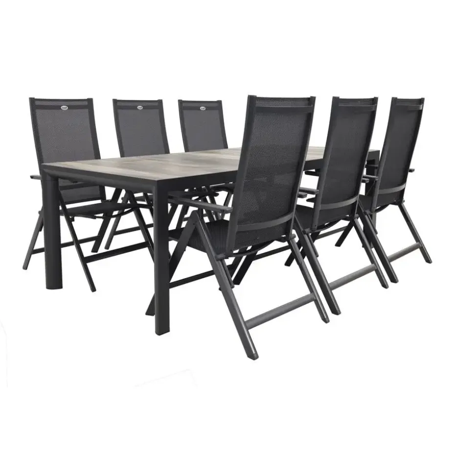 Hartman Napoli/Kings tuinset antraciet - 220x100 cm