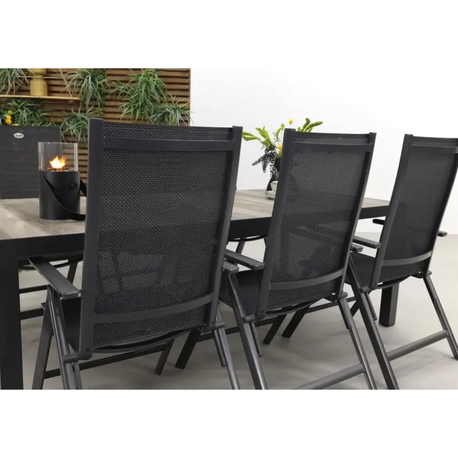 Hartman Napoli/Kings tuinset antraciet - 220x100 cm