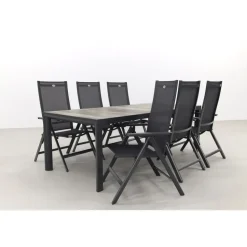 Hartman Napoli/Kings tuinset antraciet - 220x100 cm