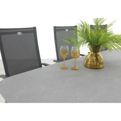 Hartman Napoli/Soreno deens ovale verstelbare tuinset 240x110 cm. - Licht grijs