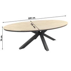 Hartman Sophie Element - Xerix/GI Edison 220 tafel - ovale tuinset