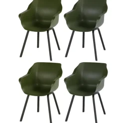 Hartman Sophie Element dining armstoel- moss groen - 4 st.