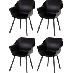 Hartman Sophie Element dining armstoel- Carbon black - 4 st.
