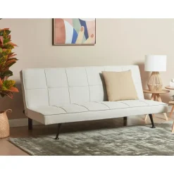 HASLE - Slaapbank 3-zits - Lichtbeige - Polyester