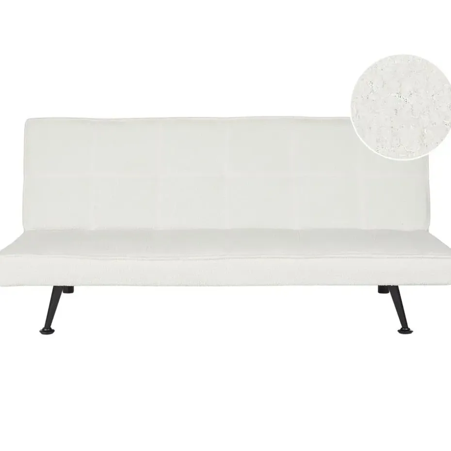 HASLE - Slaapbank 3-zits - Wit - Bouclé