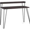Haven - Bureau in donkerbruin met metalen poten
