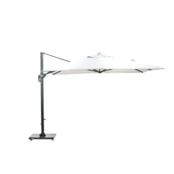 Hawaii Big Pole telescoop parasol - 350x350cm -carbon black-royal zand