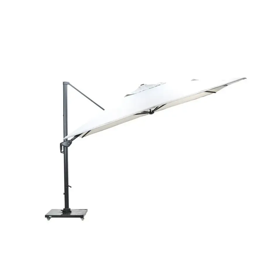 Hawaii Big Pole telescoop parasol - 350x350cm -carbon black-royal zand