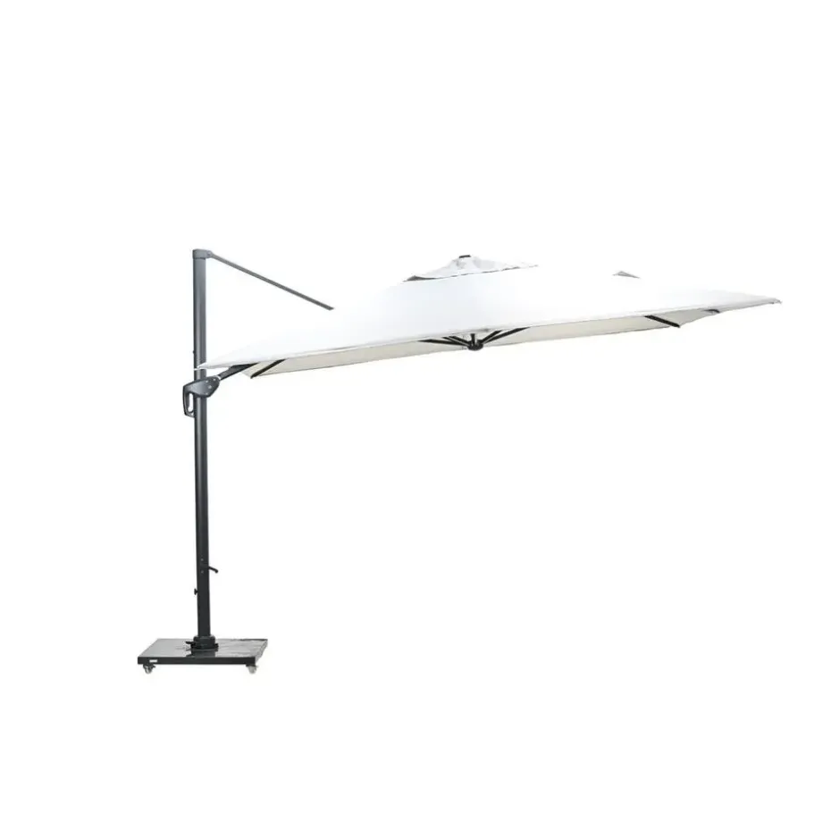 Hawaii Big Pole telescoop parasol - 350x350cm -carbon black-royal zand