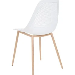 HAZELTON - Set van 4 stoelen - Wit - Synthetisch materiaal