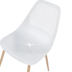 HAZELTON - Set van 4 stoelen - Wit - Synthetisch materiaal