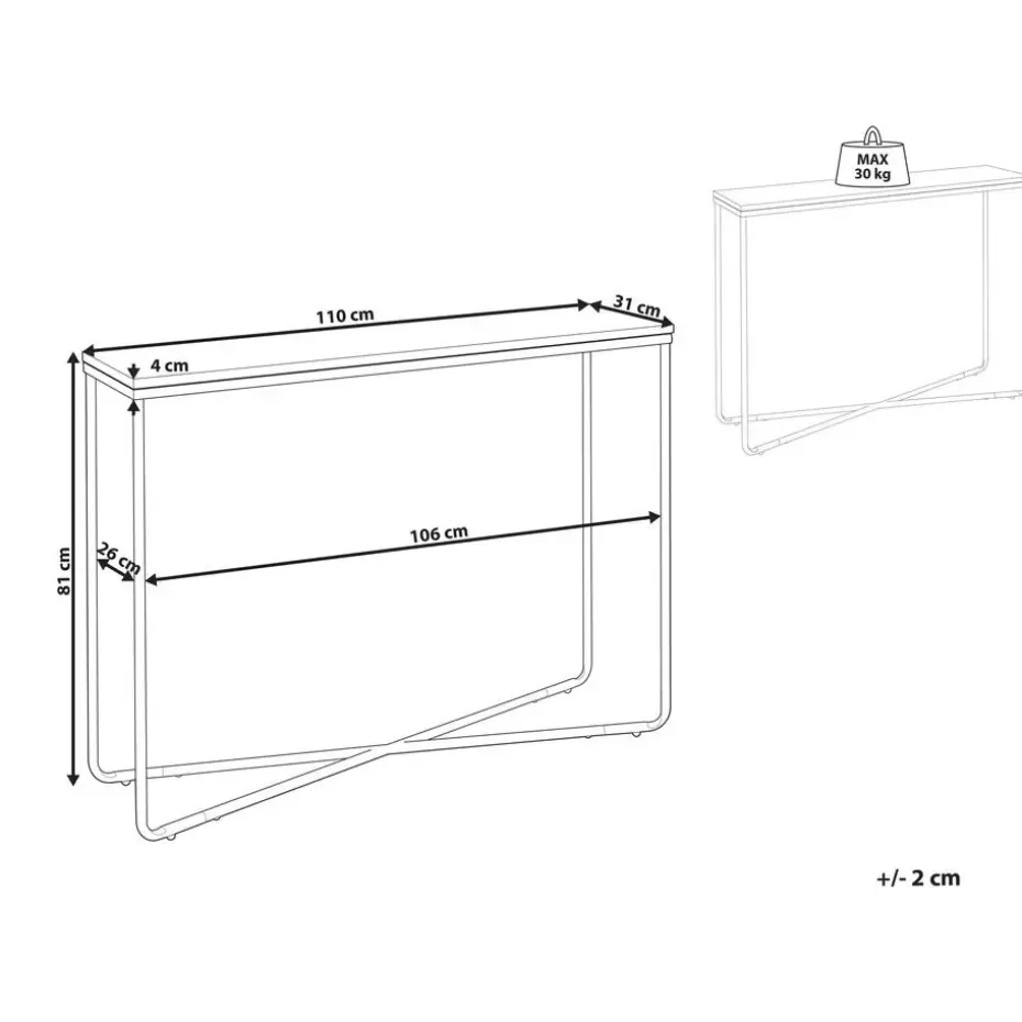 HAZEN - Sidetable - Grijs/Zwart- MDF