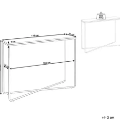 HAZEN - Sidetable - Grijs/Zwart- MDF