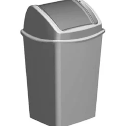Hega Hogar Prullenbak - grijs - met klapdeksel - 9 l