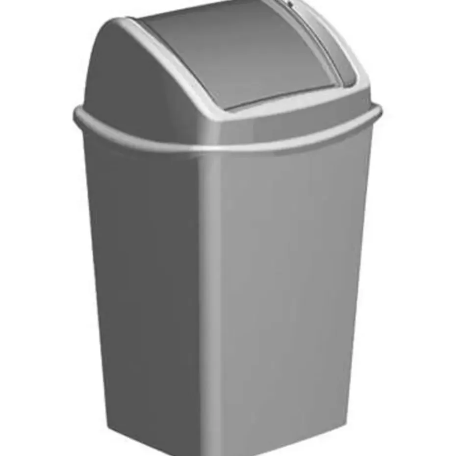 Hega Hogar Vuilnisbak - grijs - 25 l - 53 cm